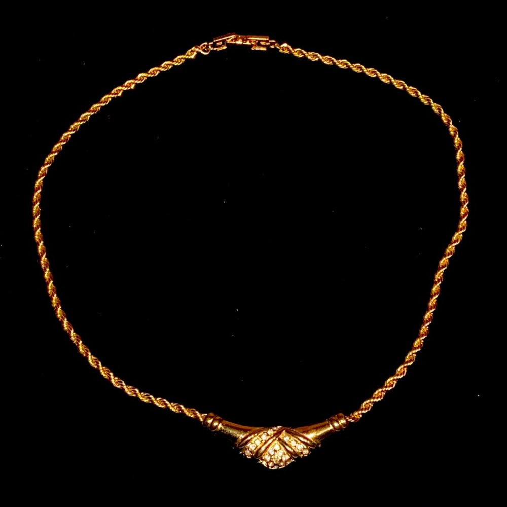 Givenchy Vintage Crystal Rope Necklace